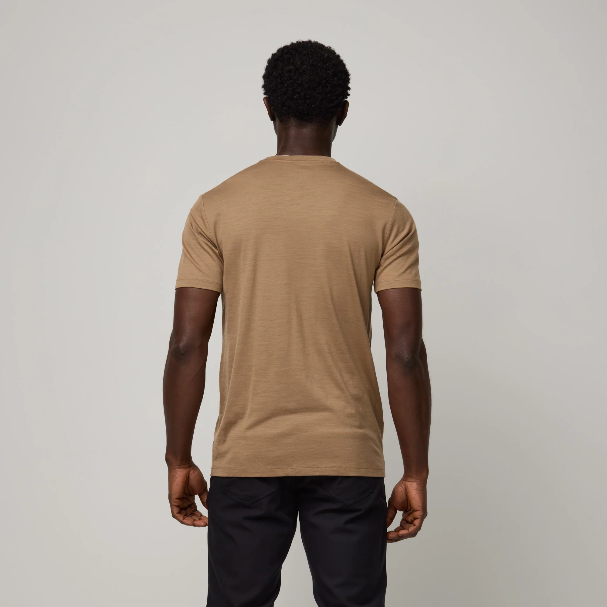 Men's 100% Wool Crew Neck Tee - Image 3