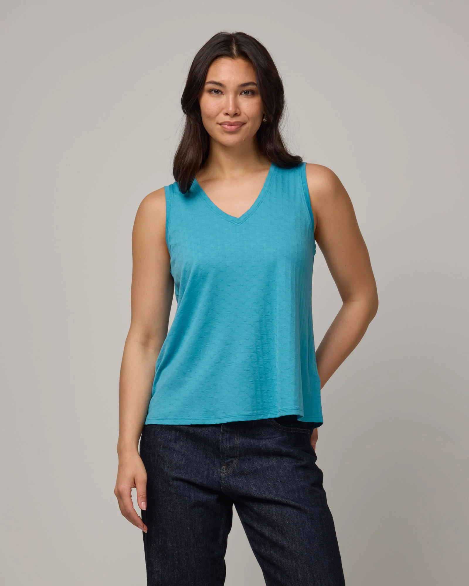 Poppy Jacquard Reversible Tank